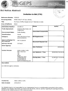 IT materials re-bid