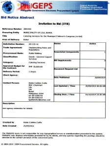 CHILDREN CONGRESS RE-BID