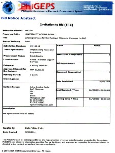 CHILDREN CONGRESS RE-BID