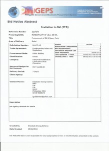 proc of oil & spare parts